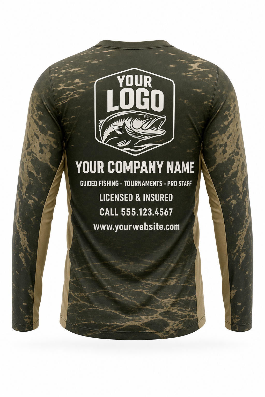 Flathead Catfish Fishing Charter Crew Uniform - Deep Water - custom company logo all-over-print uniform