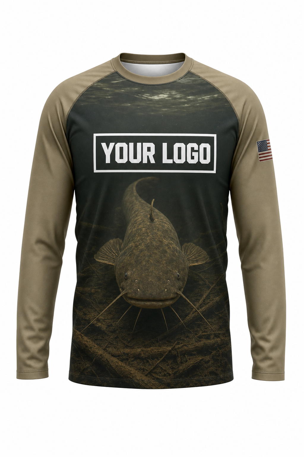 Flathead Catfish Fishing Charter Crew Uniform - Deep Water - custom company logo all-over-print uniform