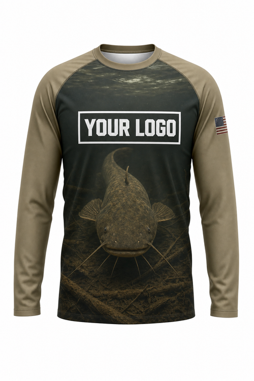 Flathead Catfish Fishing Charter Crew Uniform - Deep Water - custom company logo all-over-print uniform