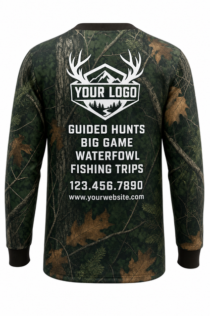Forest Camo Texture — Hunting-Guide Crew Uniform (Custom AOP)