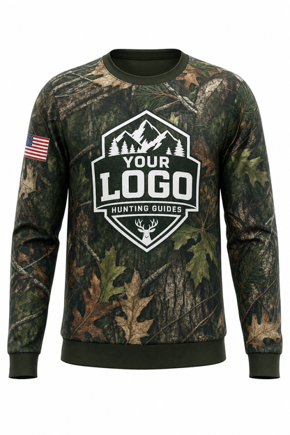 Forest Camo Texture — Hunting-Guide Crew Uniform (Custom AOP)