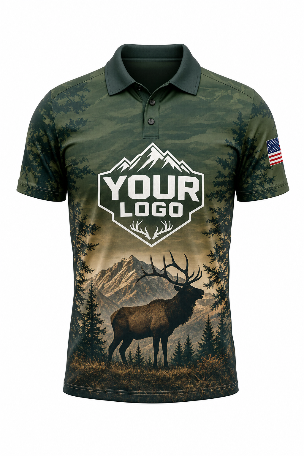 Forest Elk — Hunting-Guide Crew Uniform (Custom AOP)