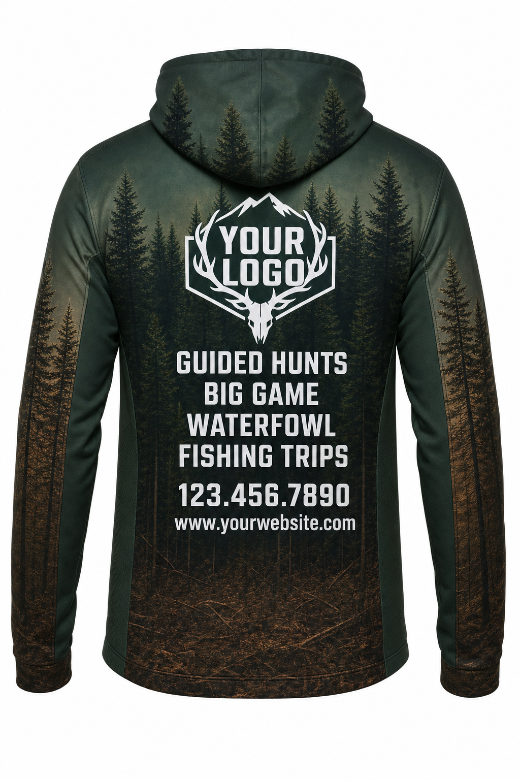 Forest Pine Forest — Hunting-Guide Crew Uniform (Custom AOP)