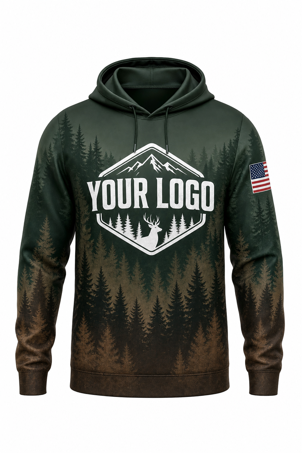 Forest Pine Forest — Hunting-Guide Crew Uniform (Custom AOP)