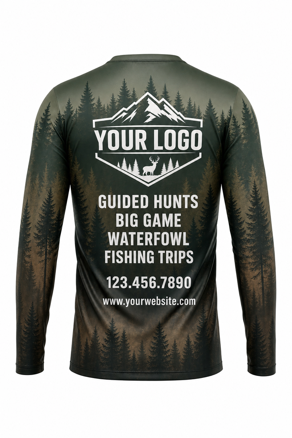 Forest Pine Forest — Hunting-Guide Crew Uniform (Custom AOP)