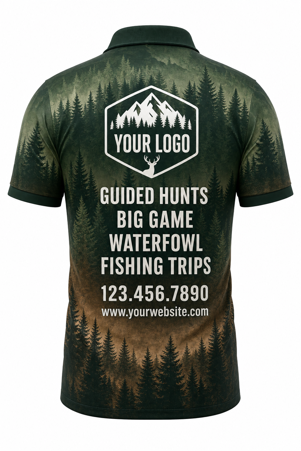 Forest Pine Forest — Hunting-Guide Crew Uniform (Custom AOP)
