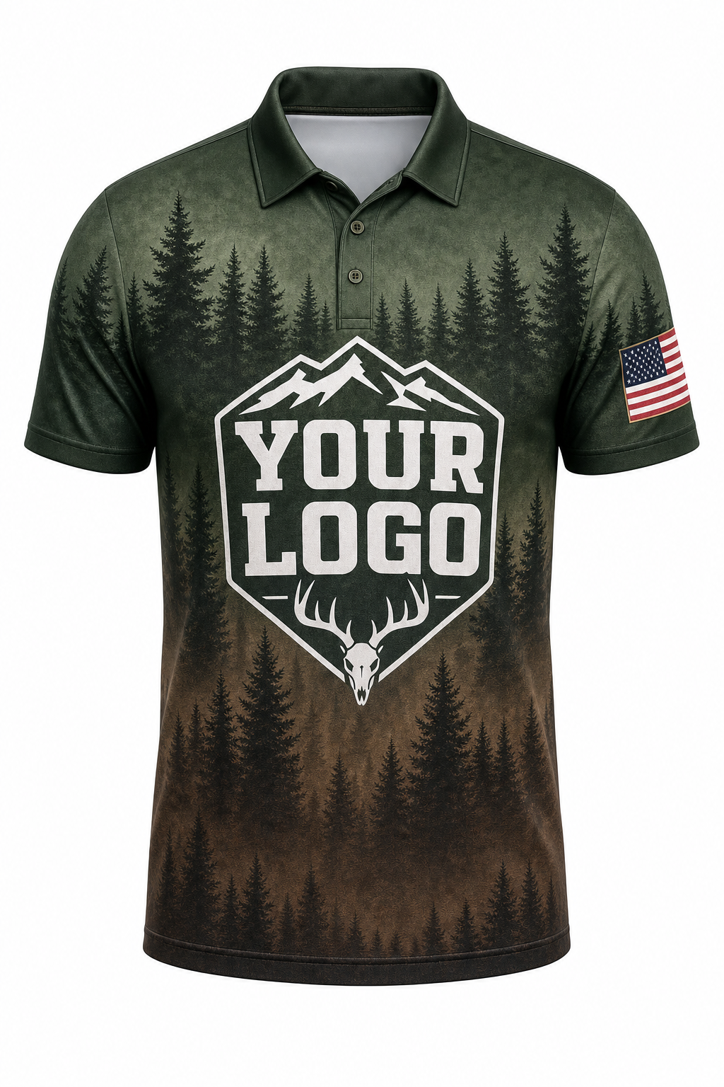 Forest Pine Forest — Hunting-Guide Crew Uniform (Custom AOP)