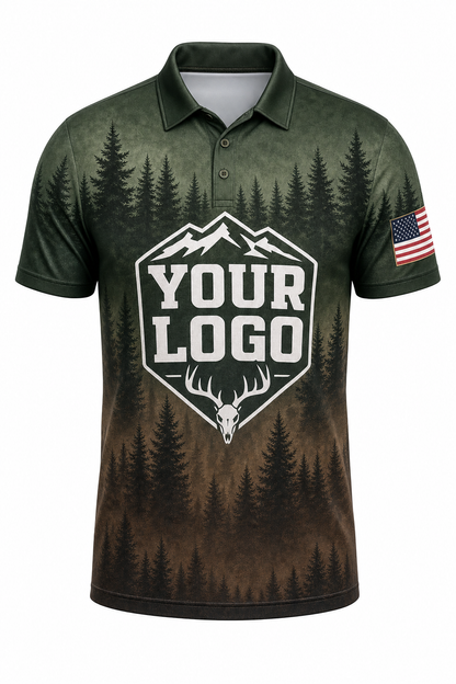 Forest Pine Forest — Hunting-Guide Crew Uniform (Custom AOP)