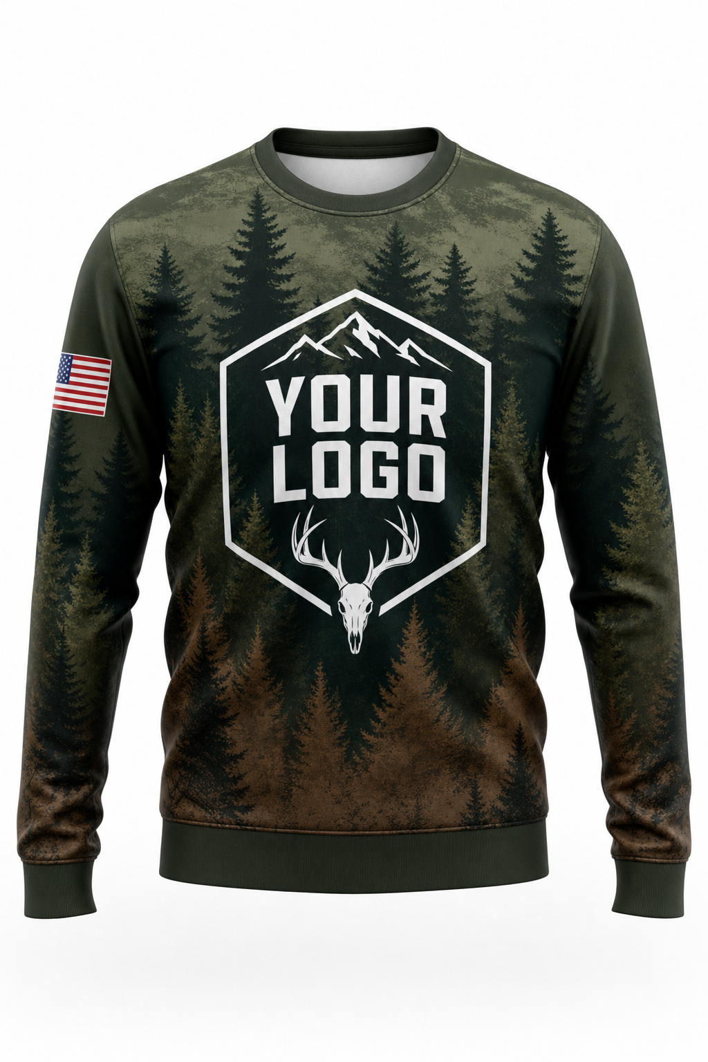 Forest Pine Forest — Hunting-Guide Crew Uniform (Custom AOP)