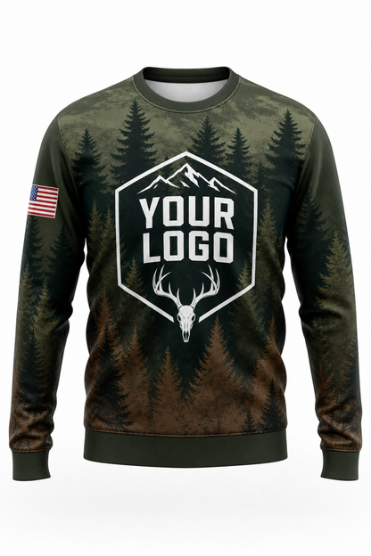 Forest Pine Forest — Hunting-Guide Crew Uniform (Custom AOP)