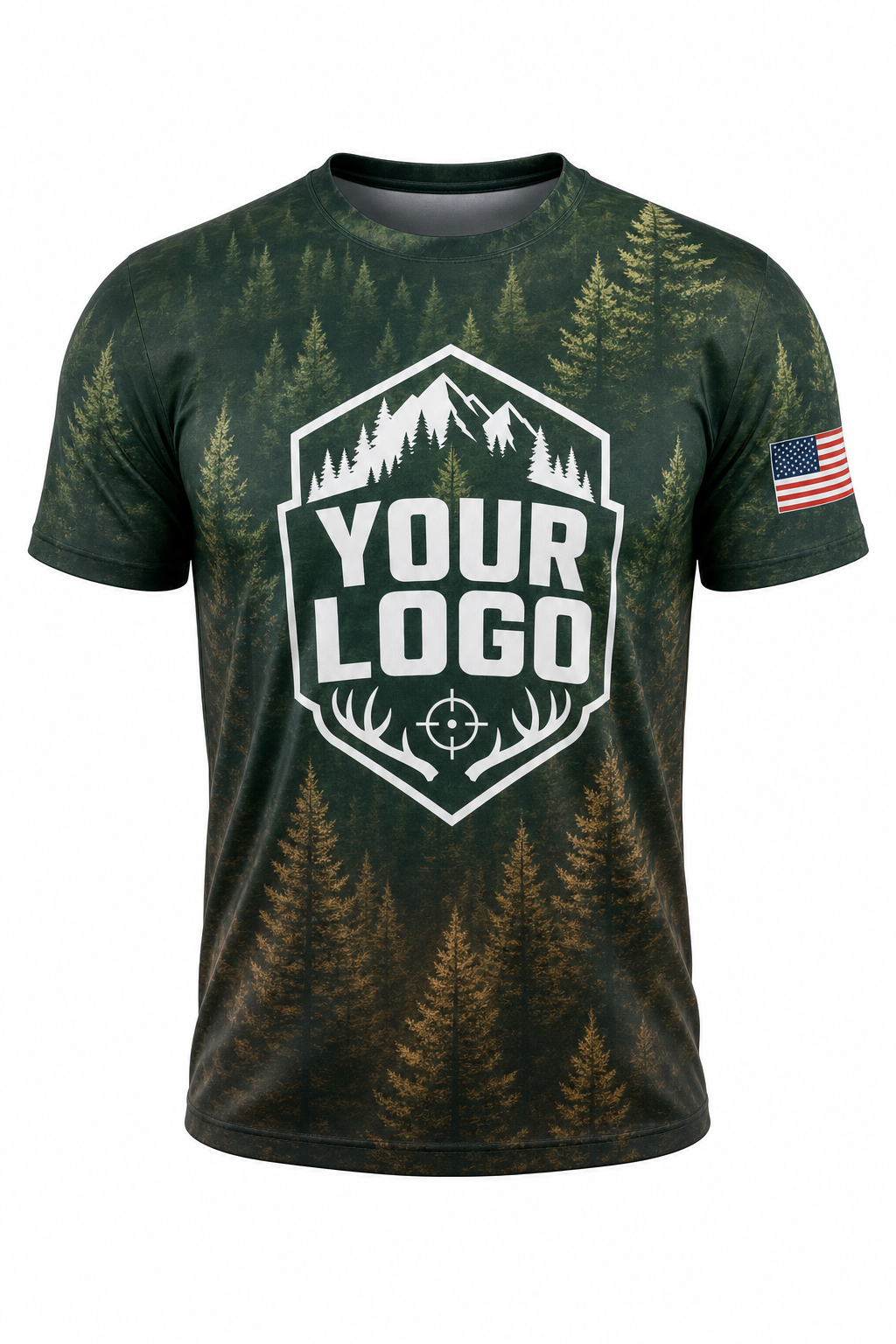 Forest Pine Forest — Hunting-Guide Crew Uniform (Custom AOP)