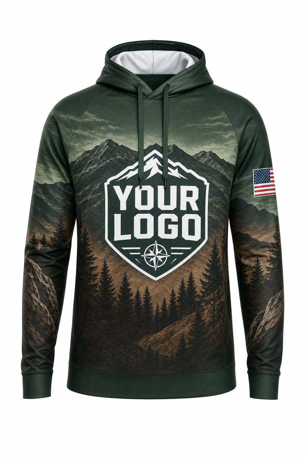 Forest Mountain Ridge — Hunting-Guide Crew Uniform (Custom AOP)