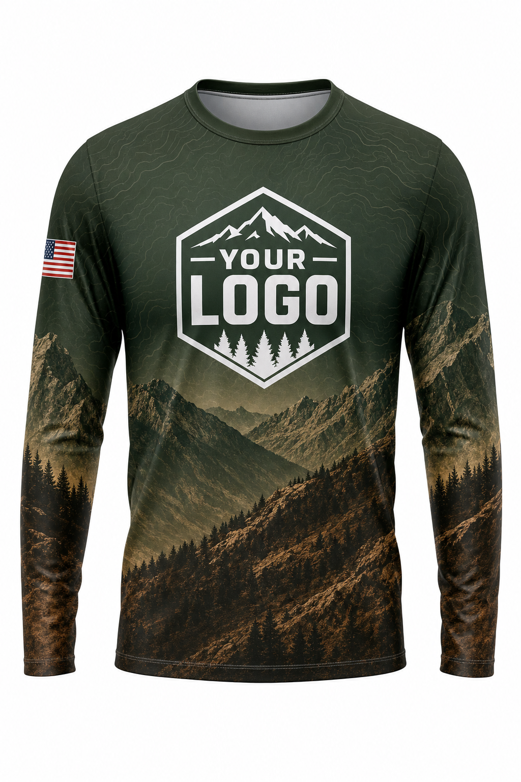 Forest Mountain Ridge — Hunting-Guide Crew Uniform (Custom AOP)