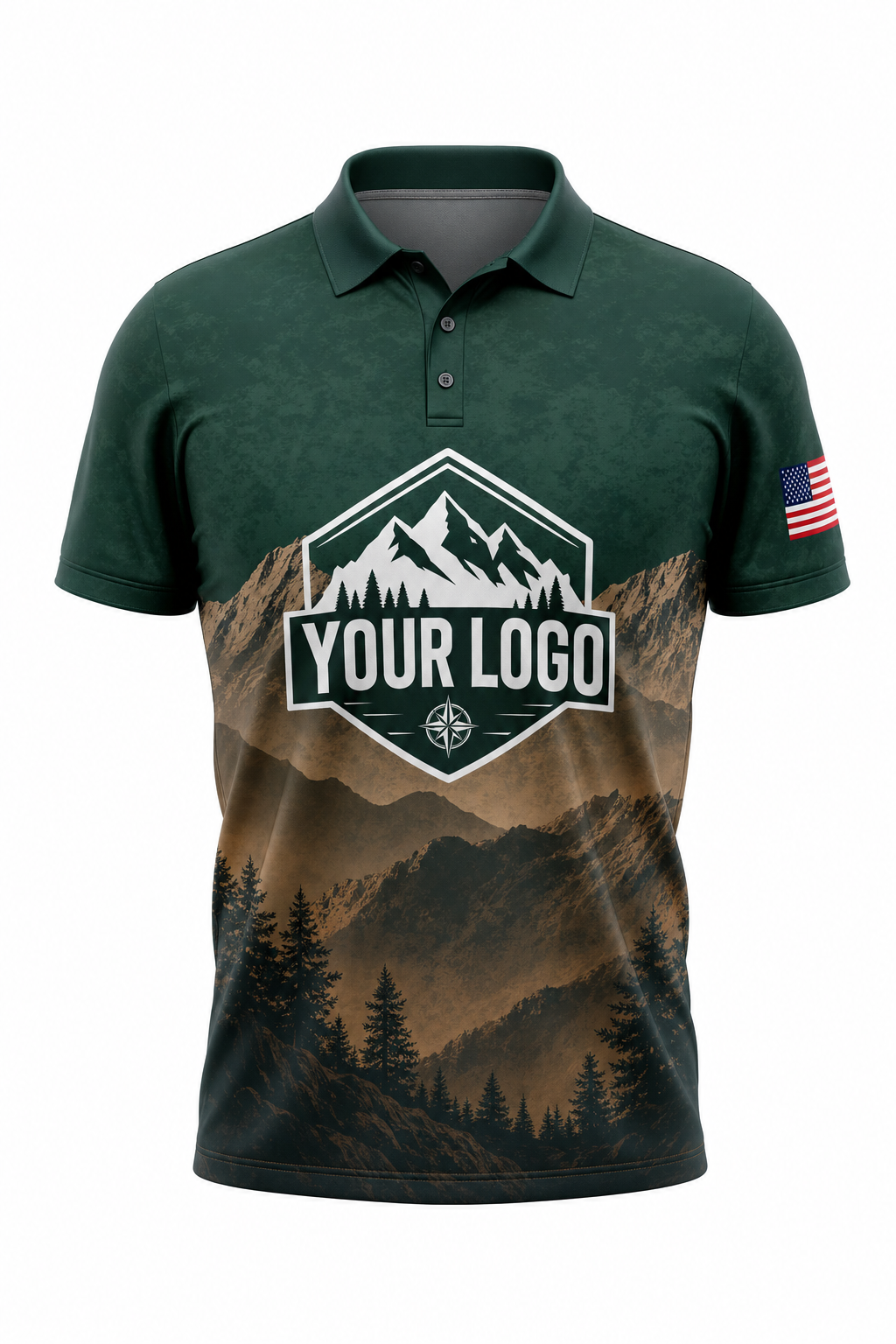 Forest Mountain Ridge — Hunting-Guide Crew Uniform (Custom AOP)