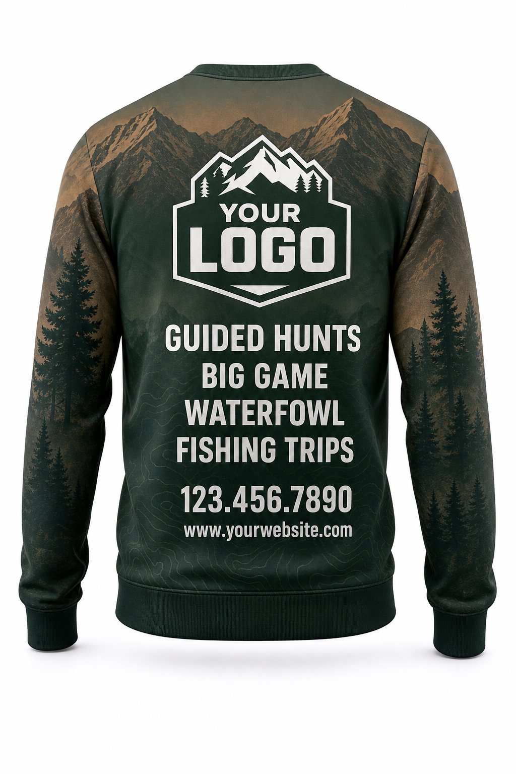 Forest Mountain Ridge — Hunting-Guide Crew Uniform (Custom AOP)