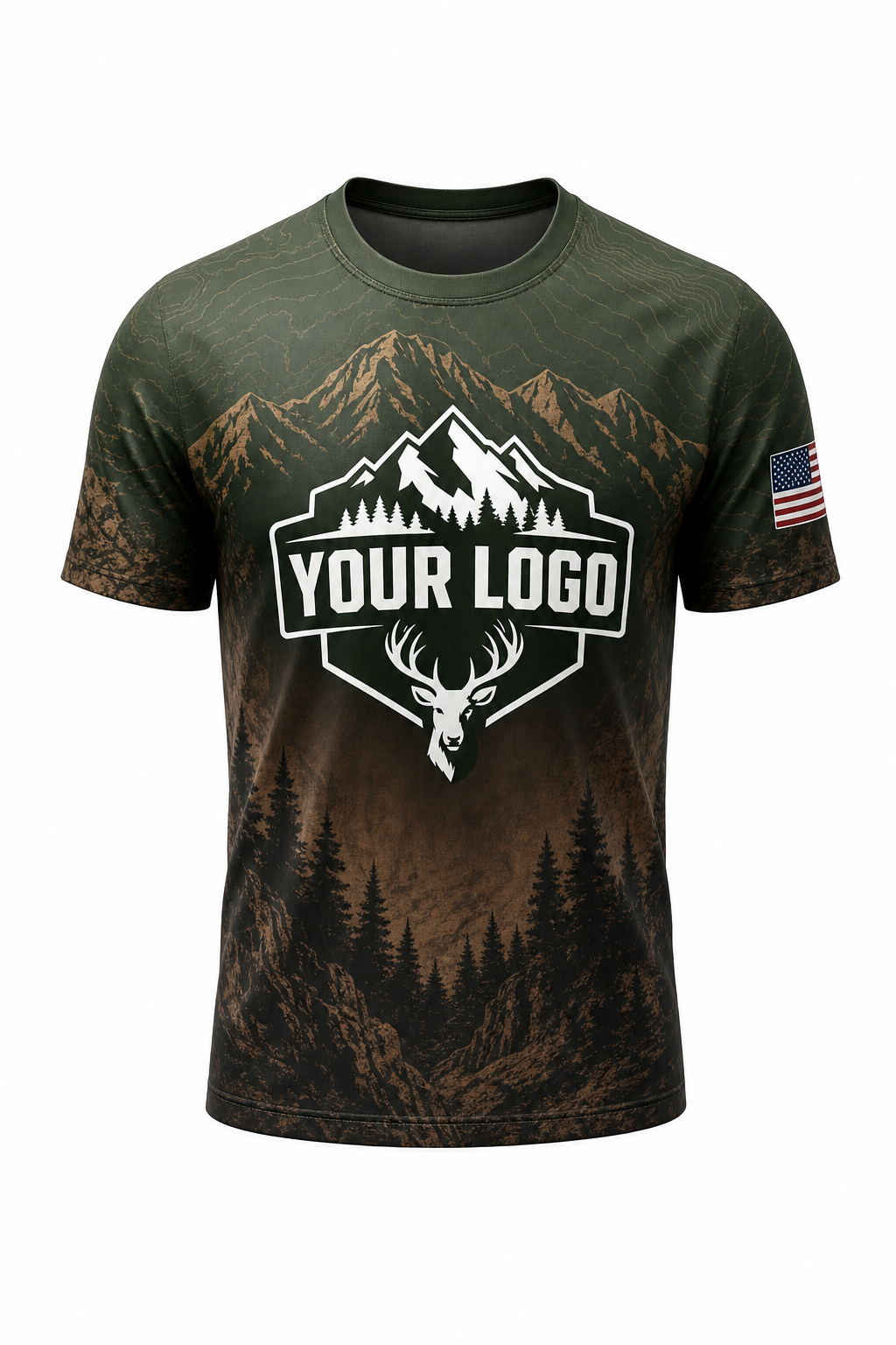 Forest Mountain Ridge — Hunting-Guide Crew Uniform (Custom AOP)