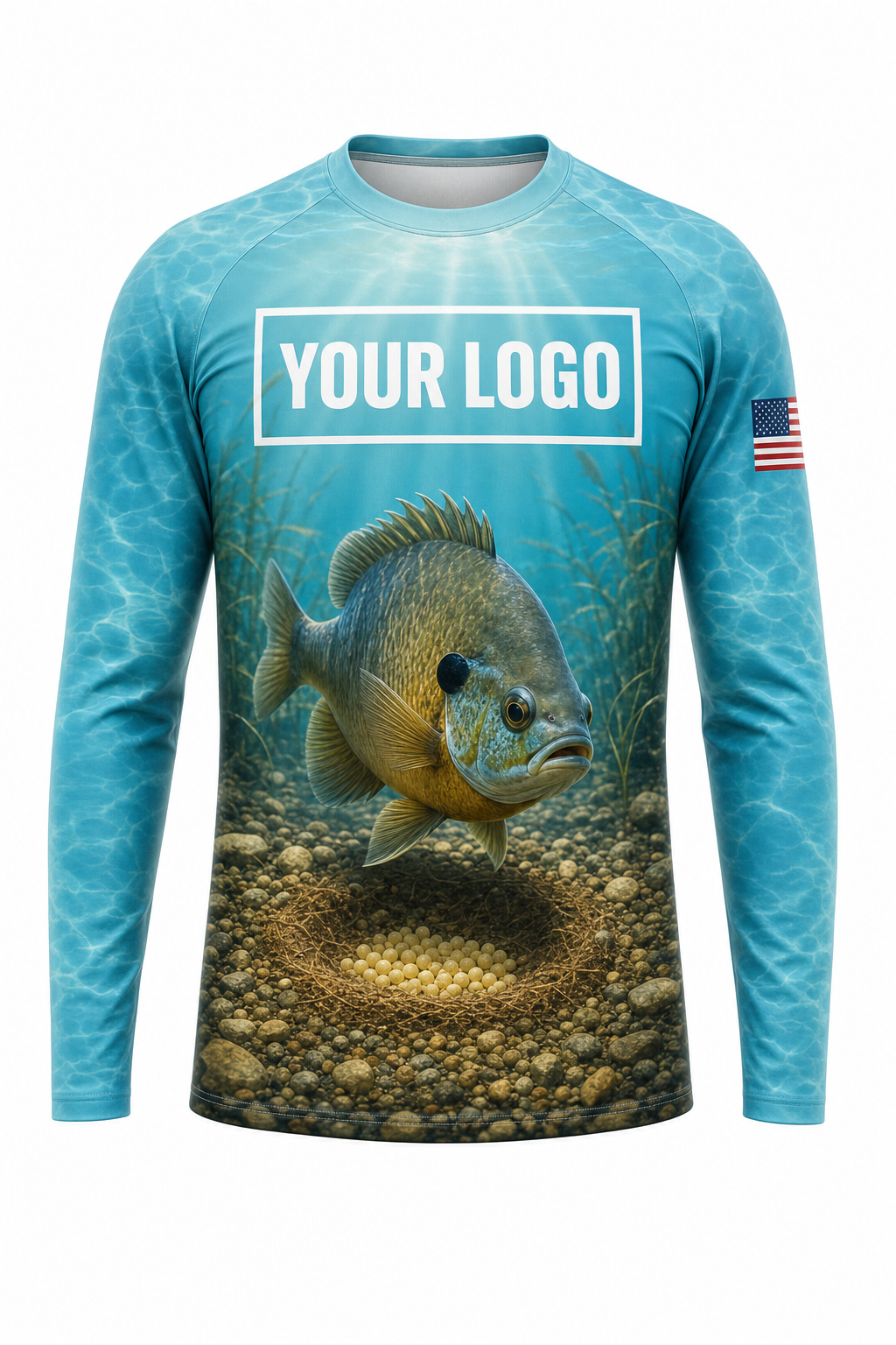 Bluegill Bed Fishing Charter Crew Uniform - custom company logo all-over-print uniform