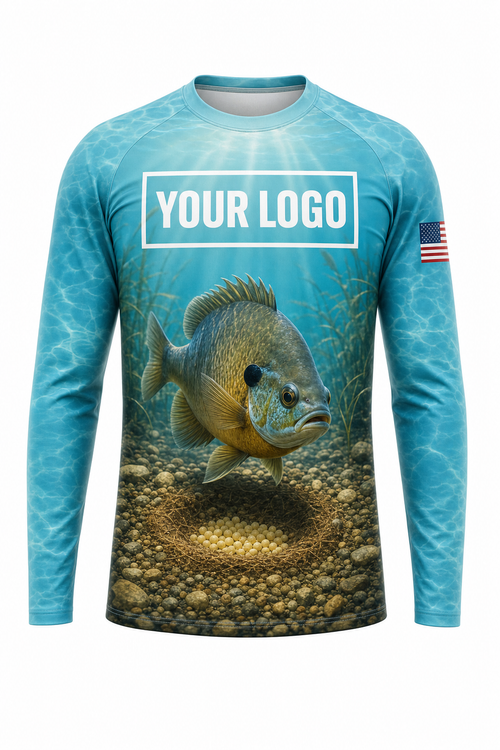 Bluegill Bed Fishing Charter Crew Uniform - custom company logo all-over-print uniform