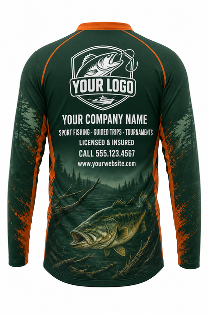 Brook Trout Native Fishing Charter Crew Uniform - custom company logo all-over-print uniform