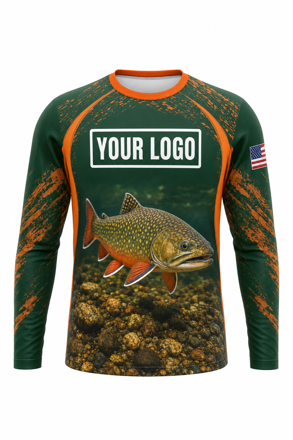 Brook Trout Native Fishing Charter Crew Uniform - custom company logo all-over-print uniform