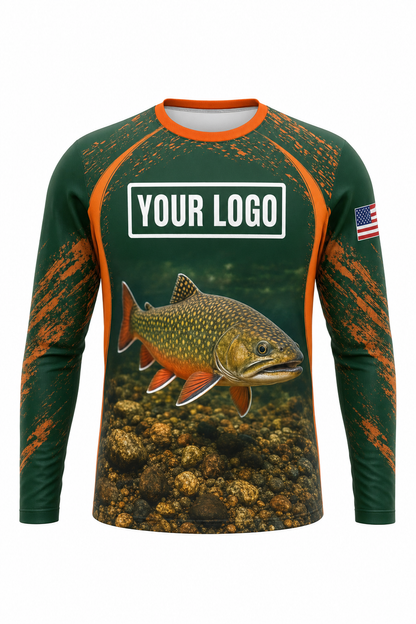 Brook Trout Native Fishing Charter Crew Uniform - custom company logo all-over-print uniform