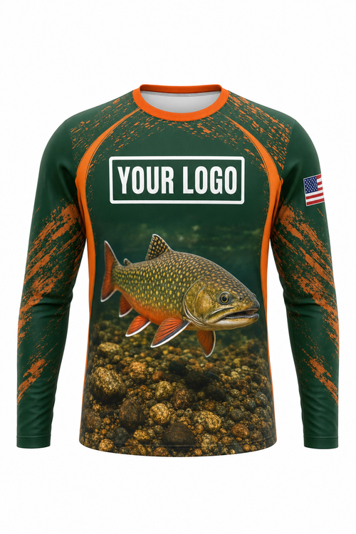 Brook Trout Native Fishing Charter Crew Uniform - custom company logo all-over-print uniform