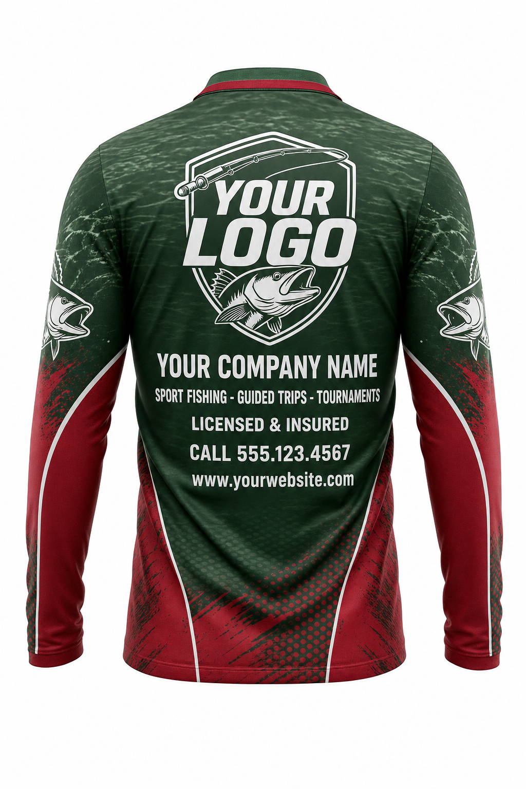 Cutthroat Trout Fishing Charter Crew Uniform - custom company logo all-over-print uniform
