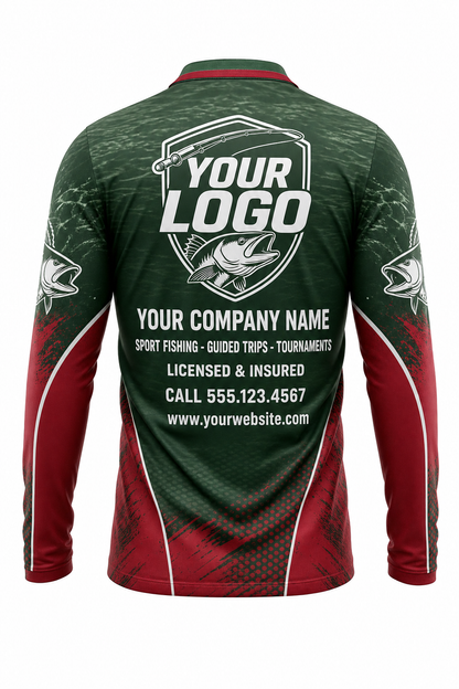 Cutthroat Trout Fishing Charter Crew Uniform - custom company logo all-over-print uniform