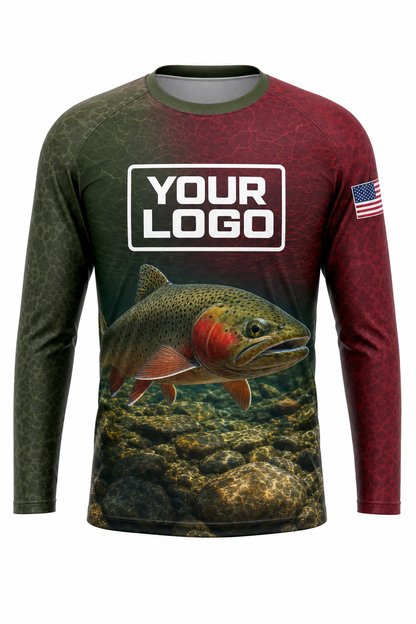 Cutthroat Trout Fishing Charter Crew Uniform - custom company logo all-over-print uniform