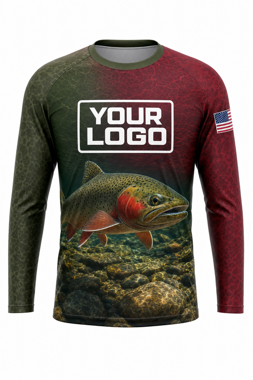 Cutthroat Trout Fishing Charter Crew Uniform - custom company logo all-over-print uniform