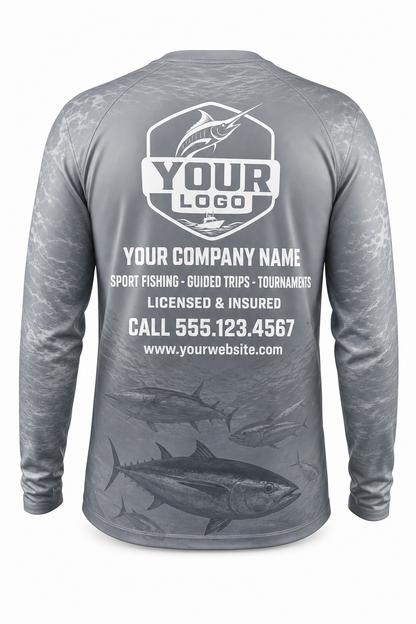 Freshwater Drum Fishing Charter Crew Uniform - custom company logo all-over-print uniform