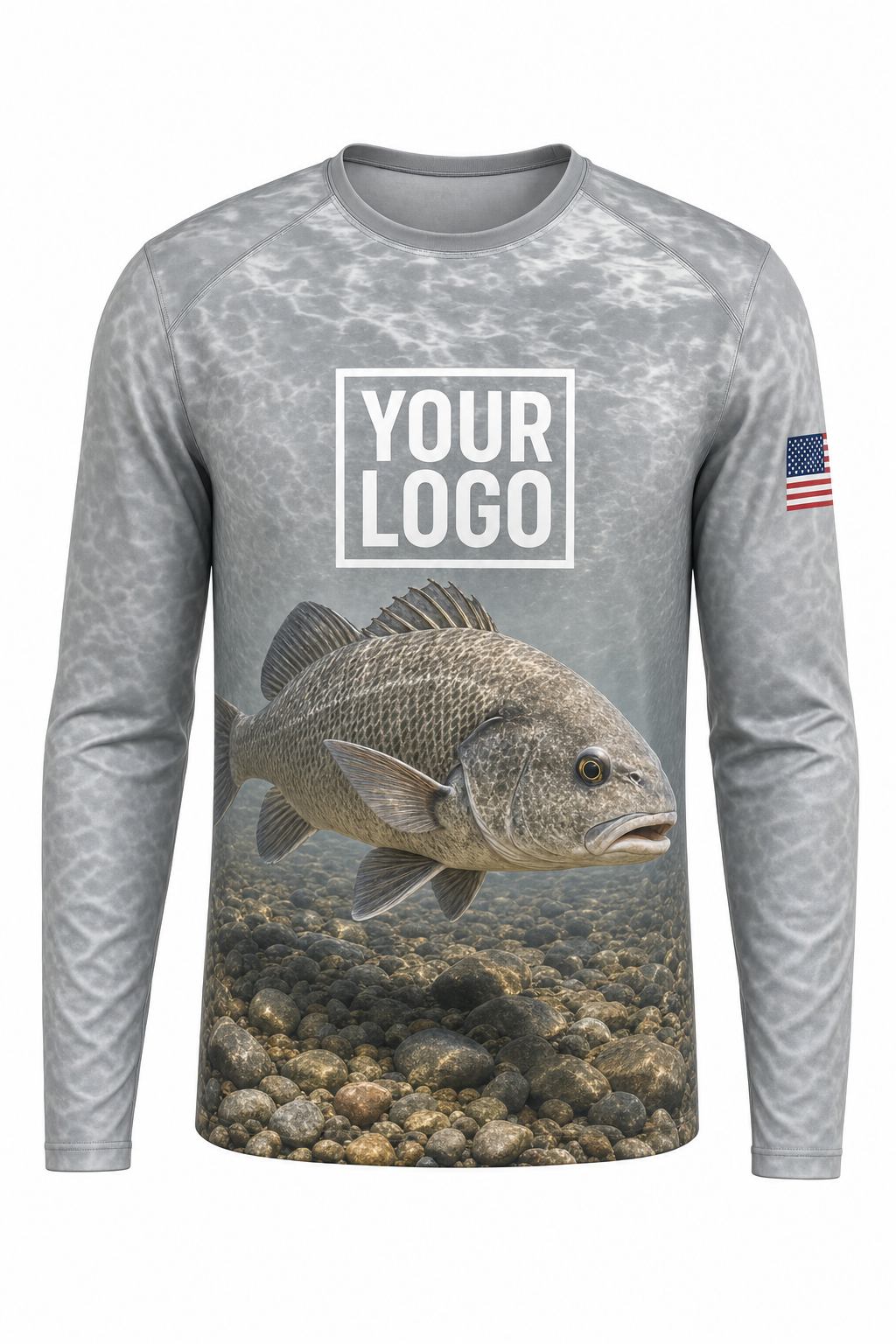 Freshwater Drum Fishing Charter Crew Uniform - custom company logo all-over-print uniform