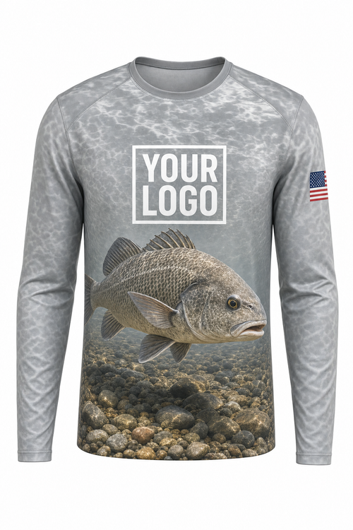 Freshwater Drum Fishing Charter Crew Uniform - custom company logo all-over-print uniform