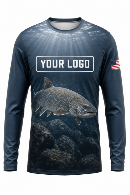 Lake Trout Fishing Charter Crew Uniform - custom company logo all-over-print uniform