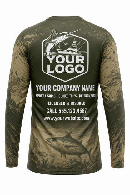 Longnose Gar Fishing Charter Crew Uniform - custom company logo all-over-print uniform
