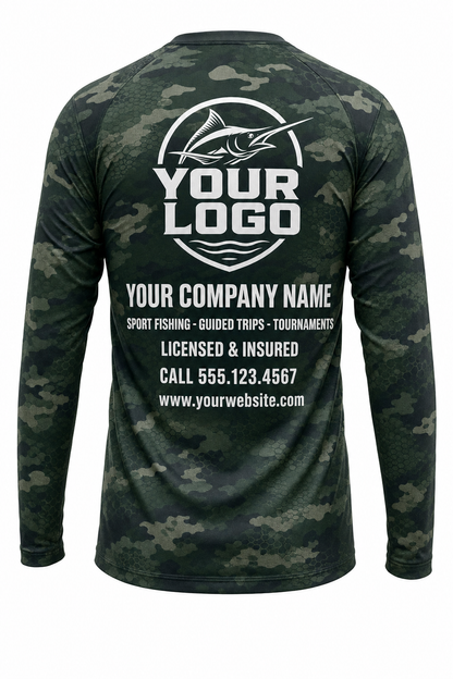 Muskie Fifty Fishing Charter Crew Uniform - custom company logo all-over-print uniform