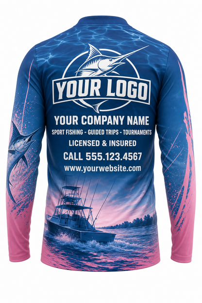 Rainbow Trout Fly Fishing Charter Crew Uniform - custom company logo all-over-print uniform