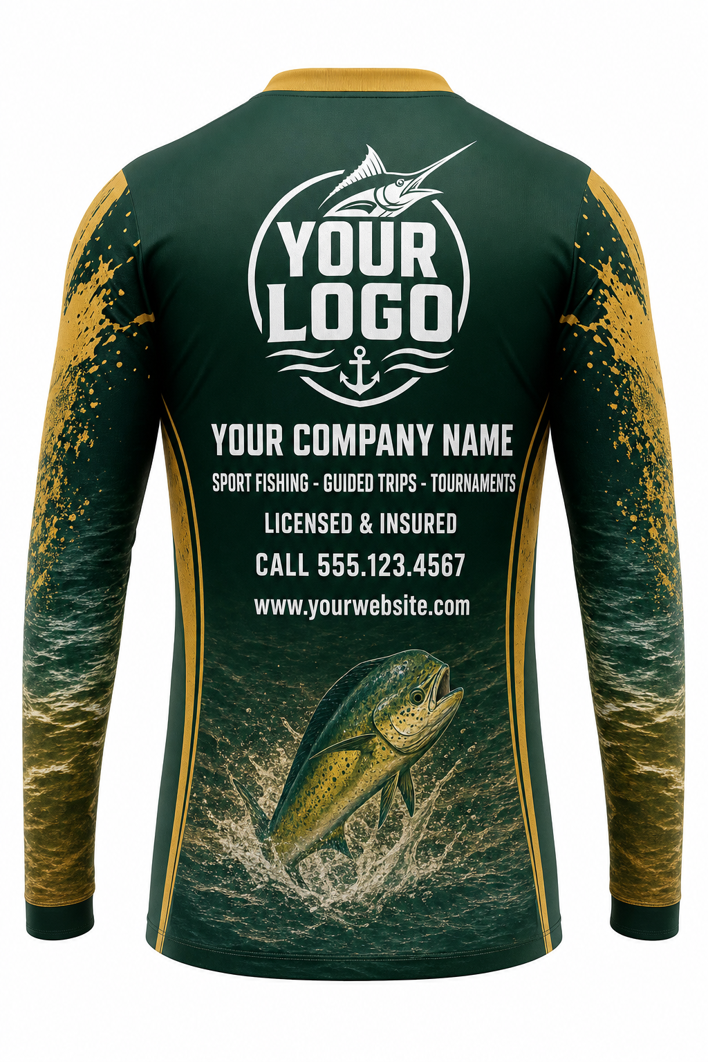 Redear Sunfish Fishing Charter Crew Uniform - custom company logo all-over-print uniform