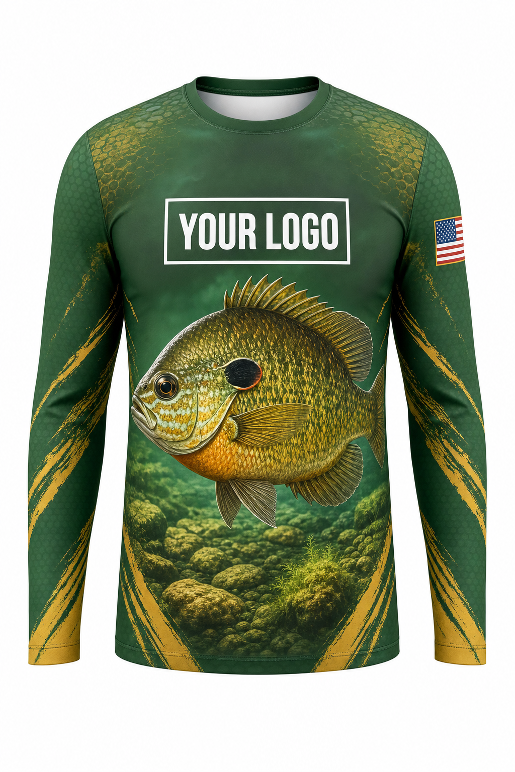 Redear Sunfish Fishing Charter Crew Uniform - custom company logo all-over-print uniform