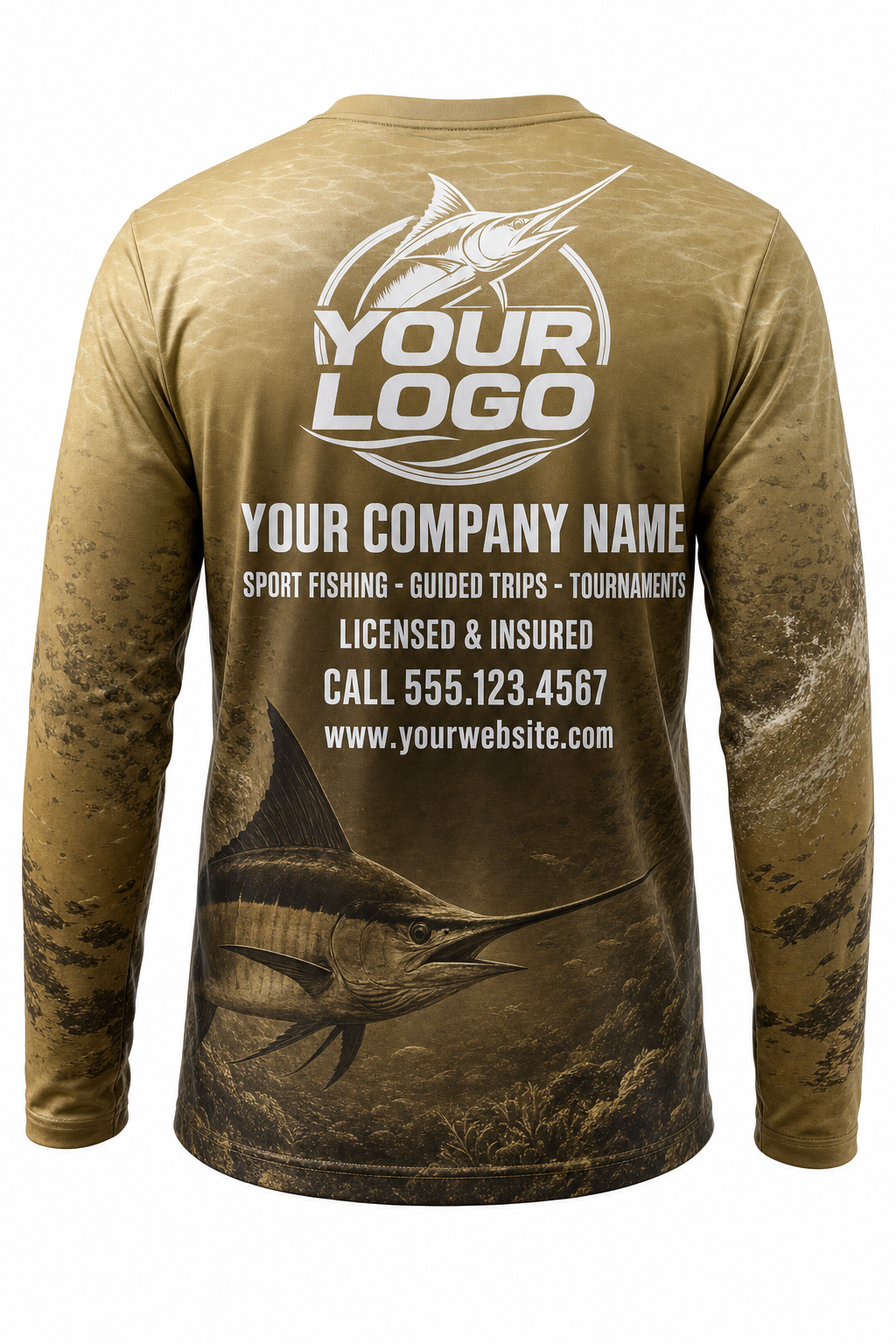 Sauger River Fishing Charter Crew Uniform - custom company logo all-over-print uniform