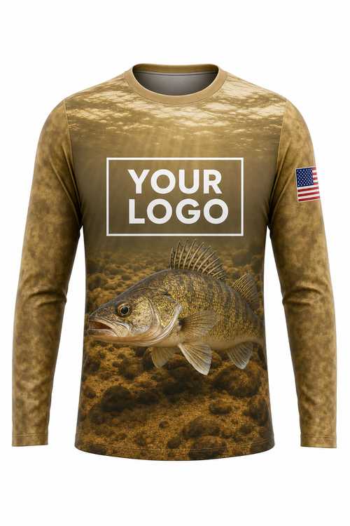 Sauger River Fishing Charter Crew Uniform - custom company logo all-over-print uniform