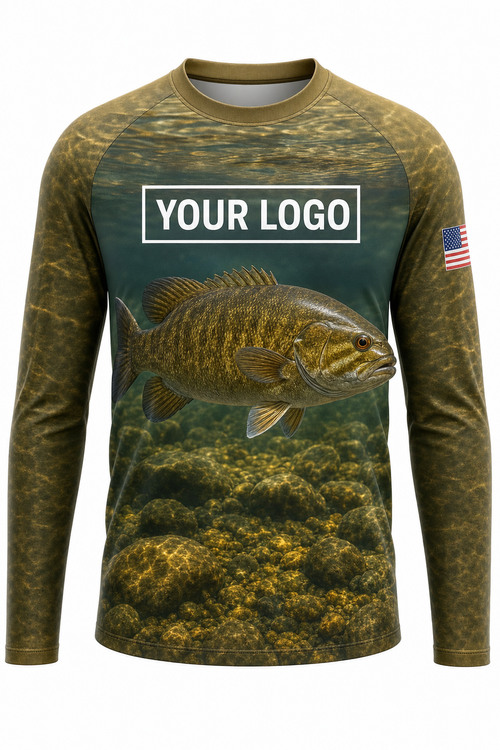 Smallmouth Bronzeback Fishing Charter Crew Uniform - custom company logo all-over-print uniform