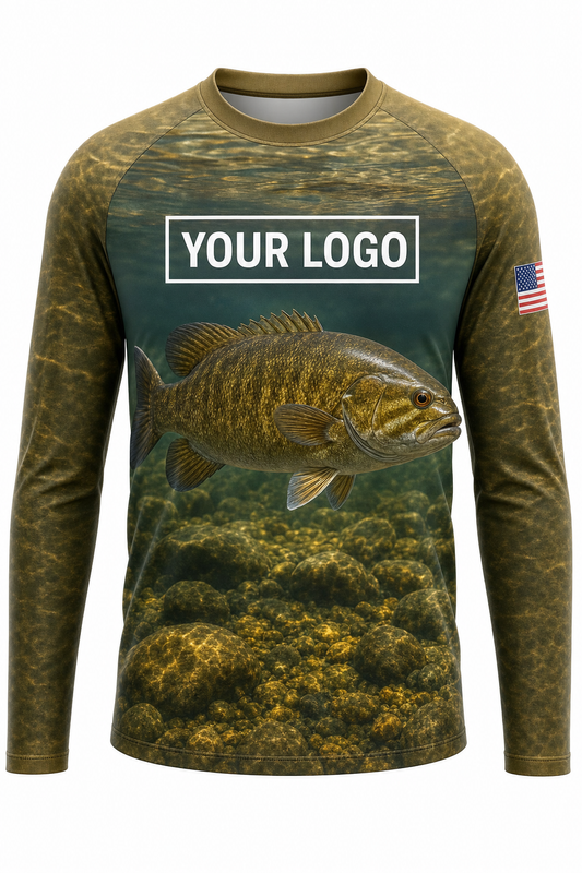 Smallmouth Bronzeback Fishing Charter Crew Uniform - custom company logo all-over-print uniform