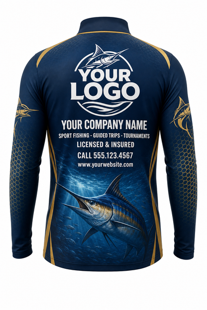 Walleye Night Fishing Charter Crew Uniform - custom company logo all-over-print uniform
