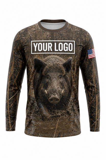 Hog Mud Swamp Hunting Guide Crew Uniform - custom company logo all-over-print uniform