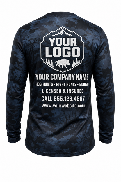 Hog Night Moon Hunting Guide Crew Uniform - custom company logo all-over-print uniform