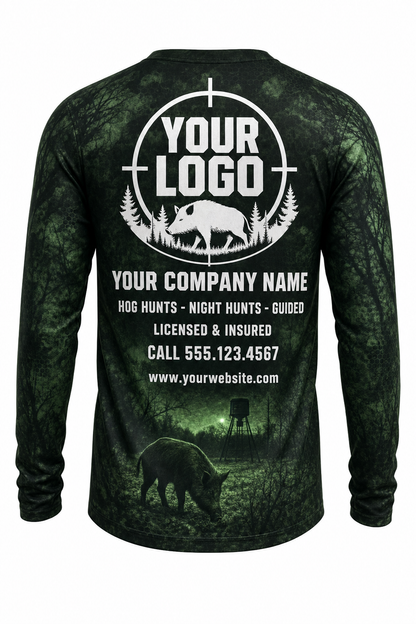 Hog Thermal Night Hunting Guide Crew Uniform - custom company logo all-over-print uniform