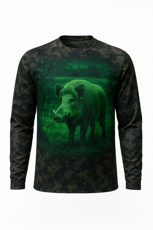 Thermal Night Hog Hunt all over print long sleeve hunting shirt