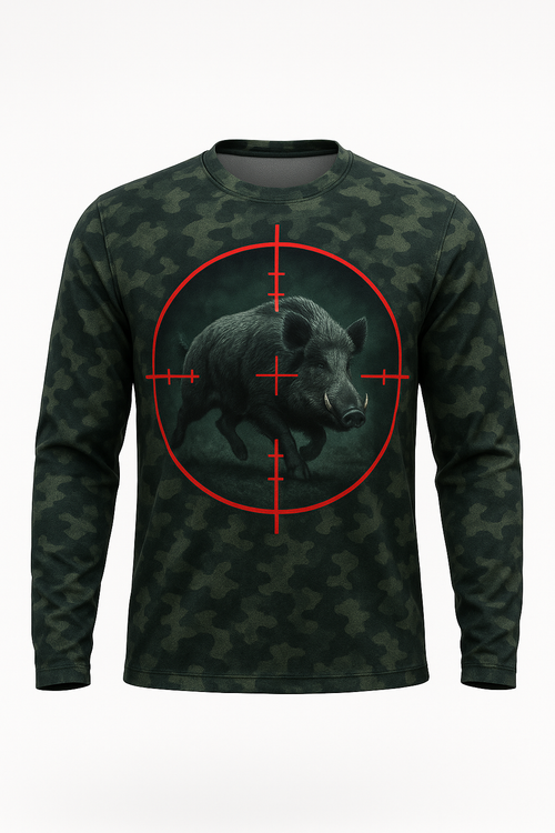 Boar Thermal Reticle all over print long sleeve hunting shirt
