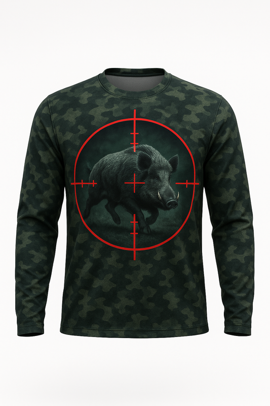 Boar Thermal Reticle all over print long sleeve hunting shirt